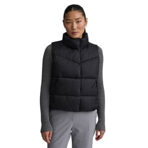 NVLT Cire Crop Padded Vest in Black XS
